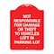 Signmission Not Responsible for Damage or Theft to Vehicles Left in Parking Lot, A-DES-RW-1824-23543 A-DES-RW-1824-23543 - alternate 1